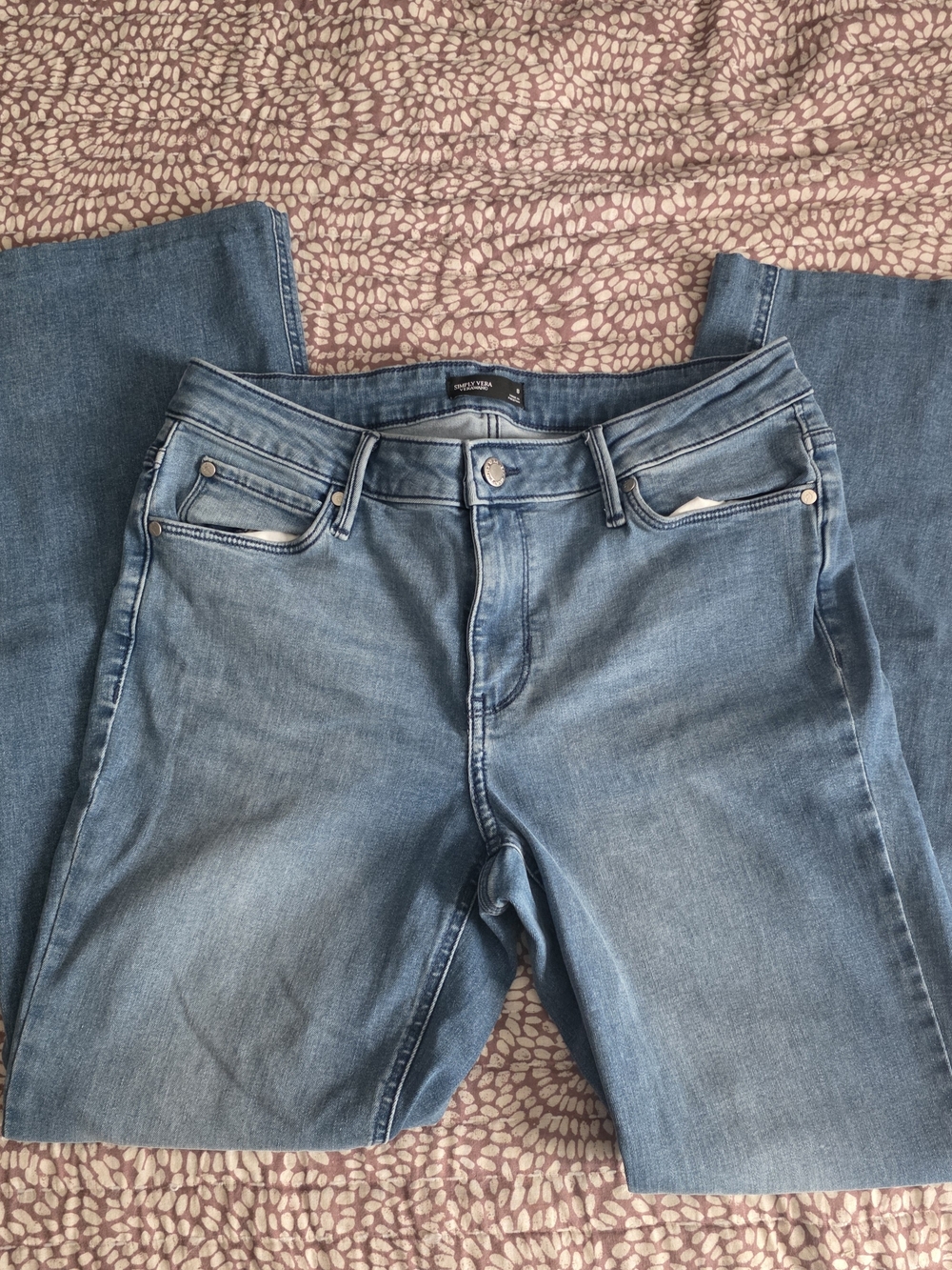 Simply Vera Vera Wang Light Blue Boot Cut Jeans